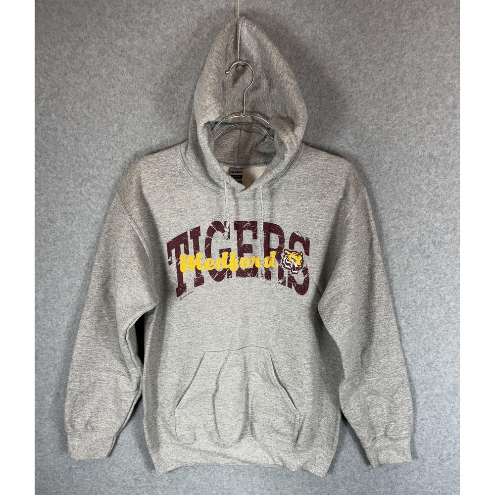 Medford Tigers Hoodie Mens Small Gildan DryBlend Pullover Sweatshirt School Team